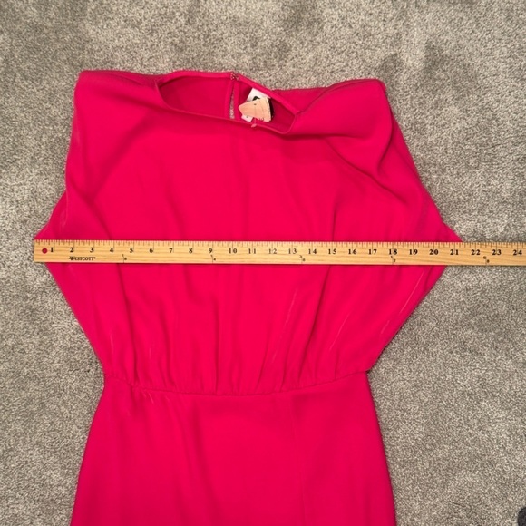 Evereve Amanda Uprichard Kent Midi Dress in Hot Pink Size Small NWT - Picture 8 of 10